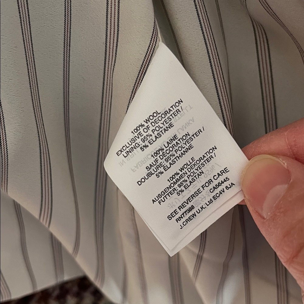 LIKE NEW J Crew Brown Multi Houndstooth Wool-Blend Blazer - Picture 12 of 12